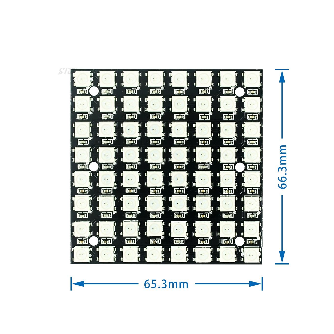 WS2812 smd LED 5050 RGB 8x8 64 - Rgb Led Matrix 8X8 incelemesi ve fiyatı