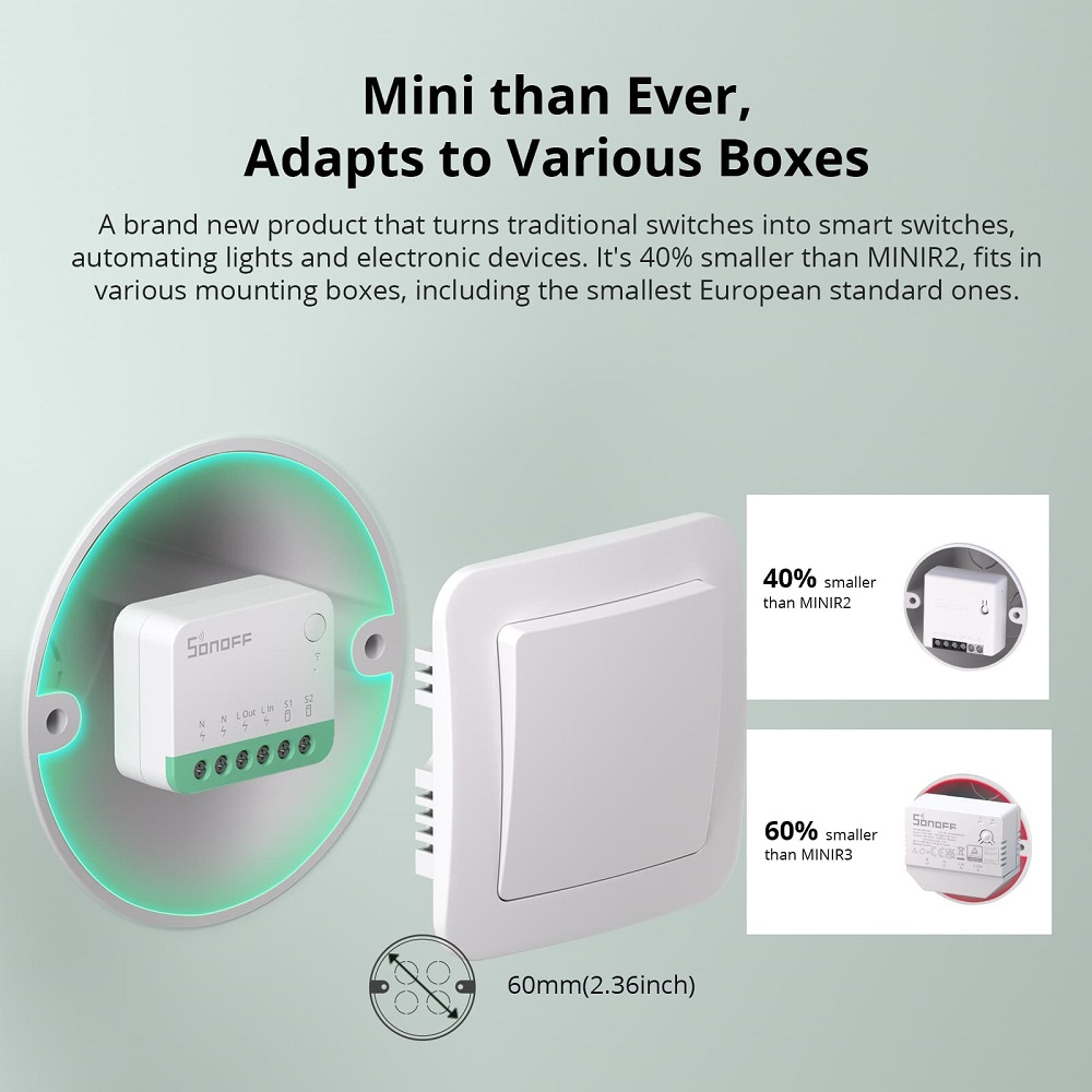SONOFF MINIR4M Mini WiFi Matte - Sonoff Basic Switch incelemesi ve fiyatı