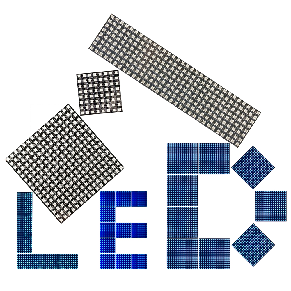 DC5V WS2812B 8*8 16*16 8*32 Fl - Rgb Led Matrix 8X8 incelemesi ve fiyatı