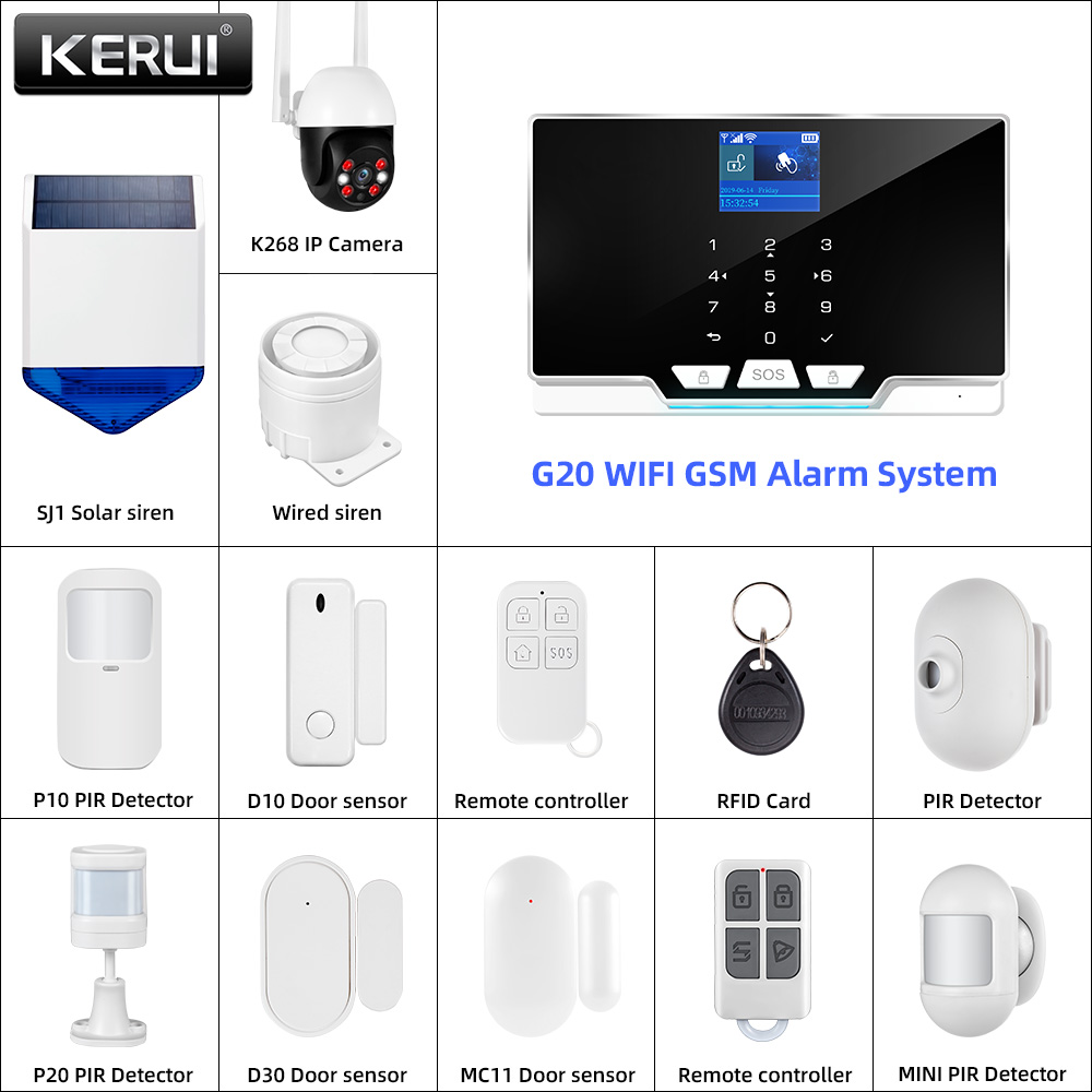 KERUI 433MHz DIY Alarm Kit G20 - Home Automation Diy Kit incelemesi ve fiyatı