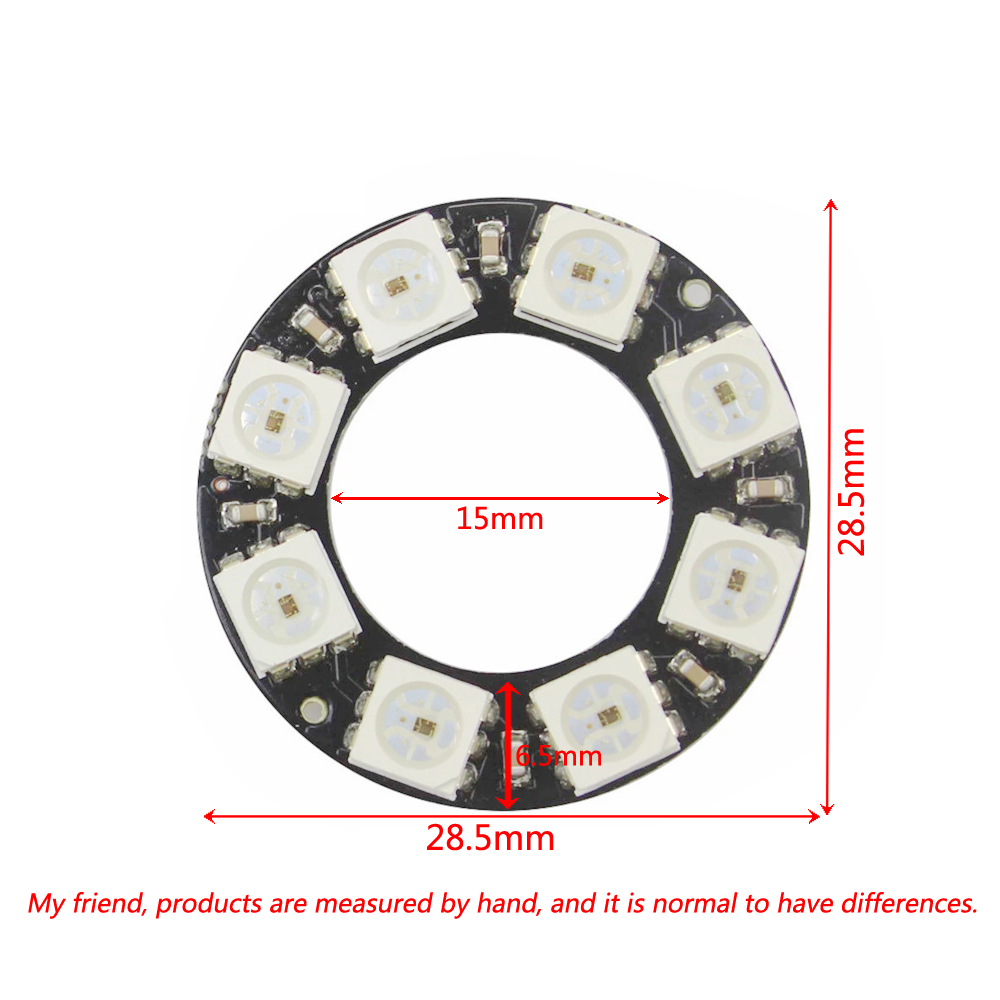 RGB LED Ring Light 8 Bits WS28 - Home Automation Diy Kit incelemesi ve fiyatı