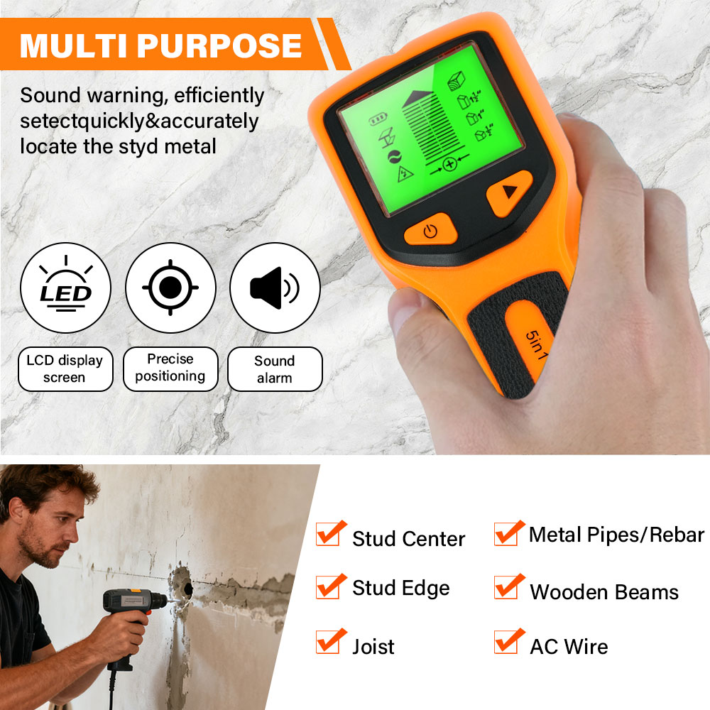 Wall Stud Detector 5 in 1 Hand - Water Leak Detector Wired incelemesi ve fiyatı