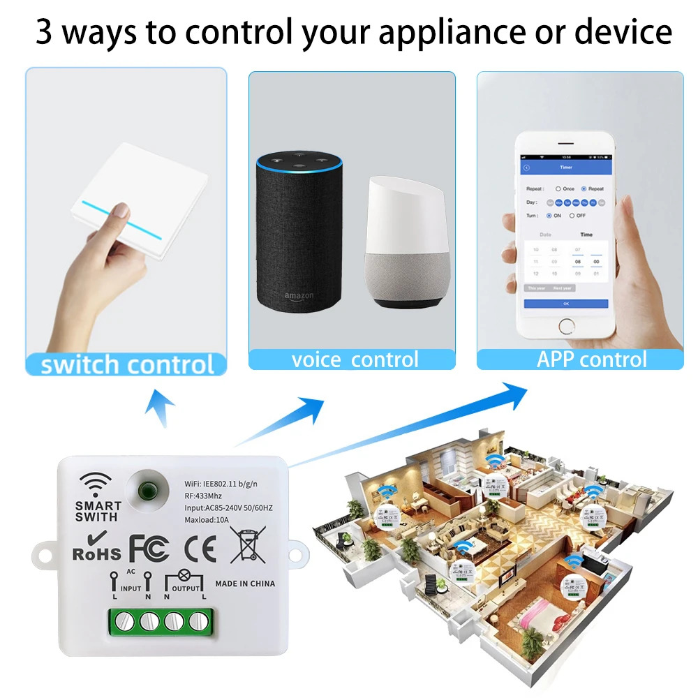 KEBIDU WIFI Mini Switch Tuya S - Home Automation Panel Diy incelemesi ve fiyatı
