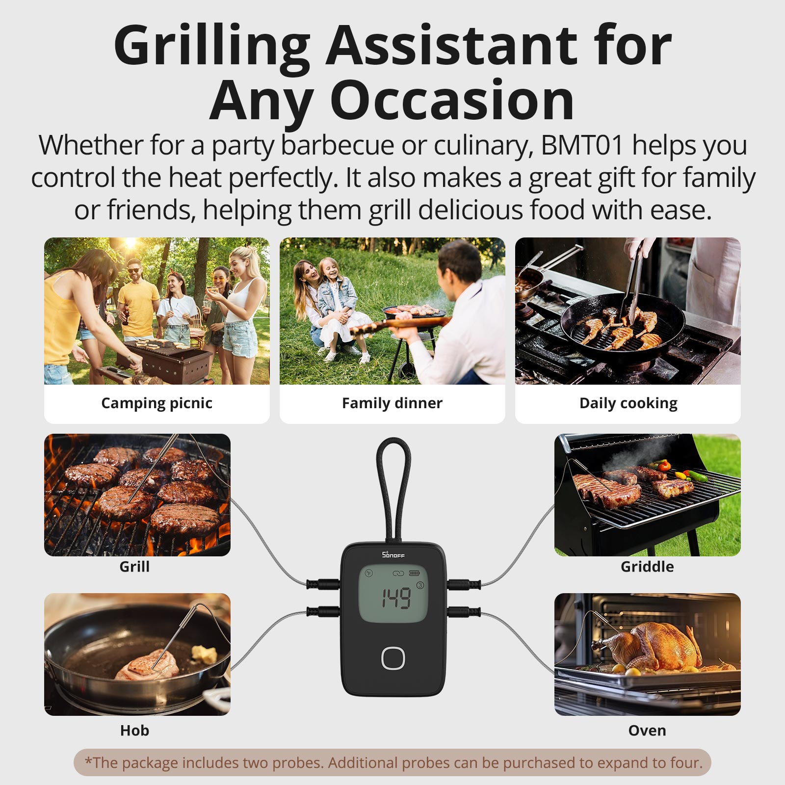 SONOFF BMT01 BBQ Meat Thermome - Sonoff Basic Switch incelemesi ve fiyatı