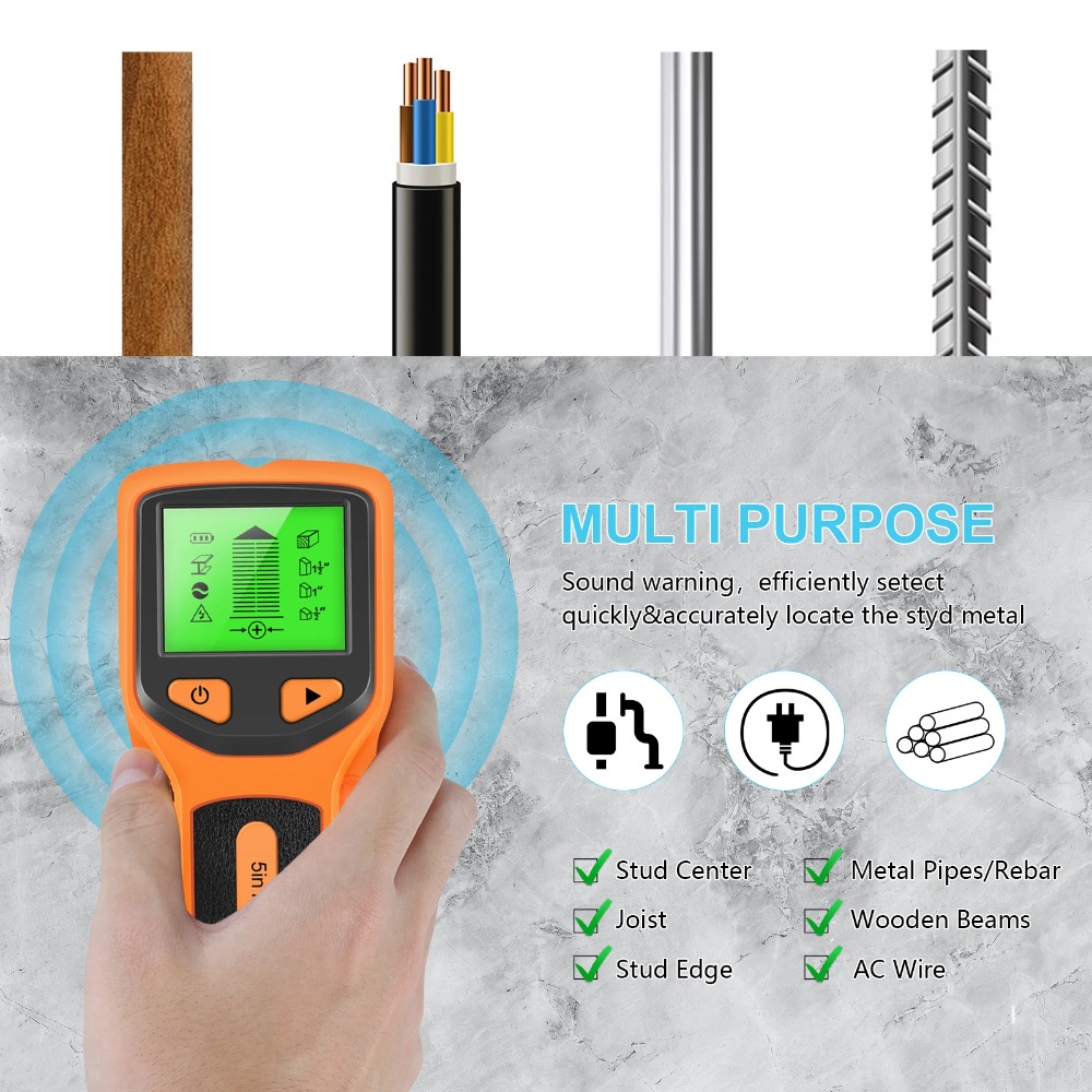 5 in 1 Digital Stud Detector H - Water Leak Detector Wired incelemesi ve fiyatı