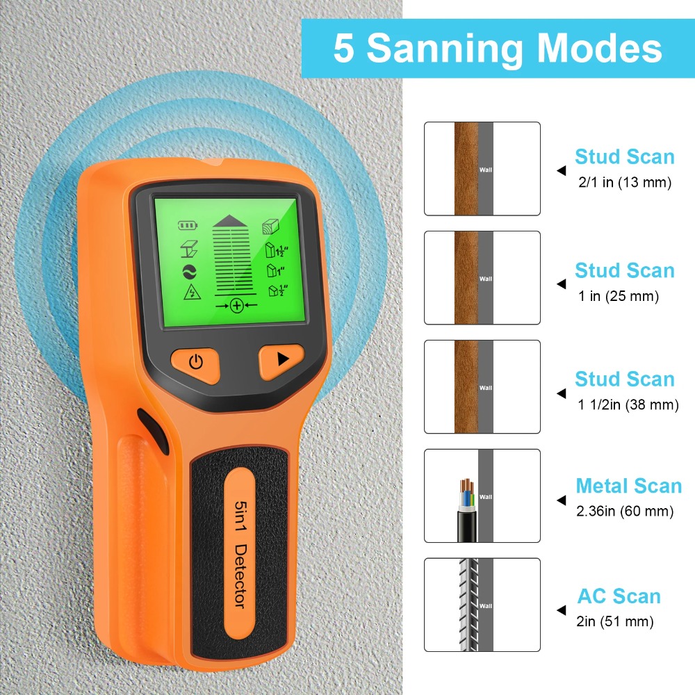 5 in 1 Digital Stud Detector H - Water Leak Detector Wired incelemesi ve fiyatı
