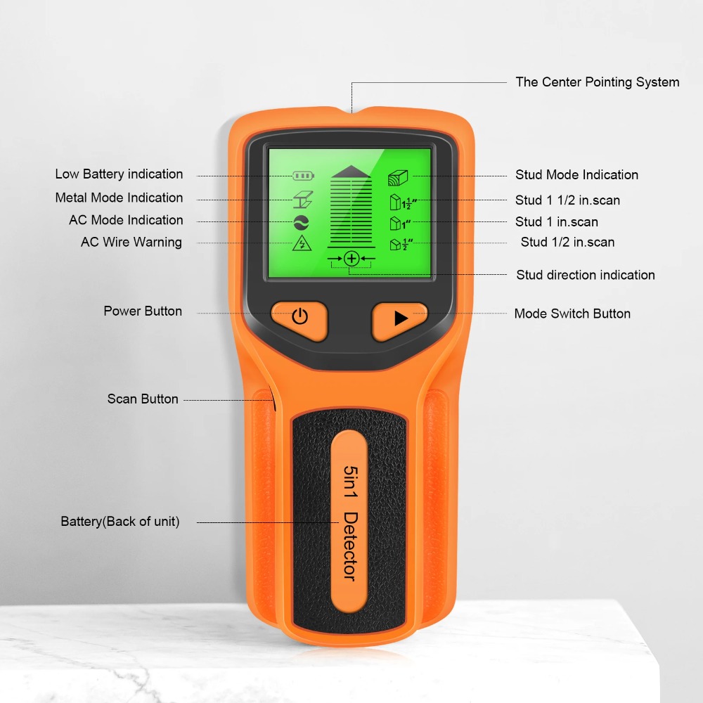 5 in 1 Digital Stud Detector H - Water Leak Detector Wired incelemesi ve fiyatı