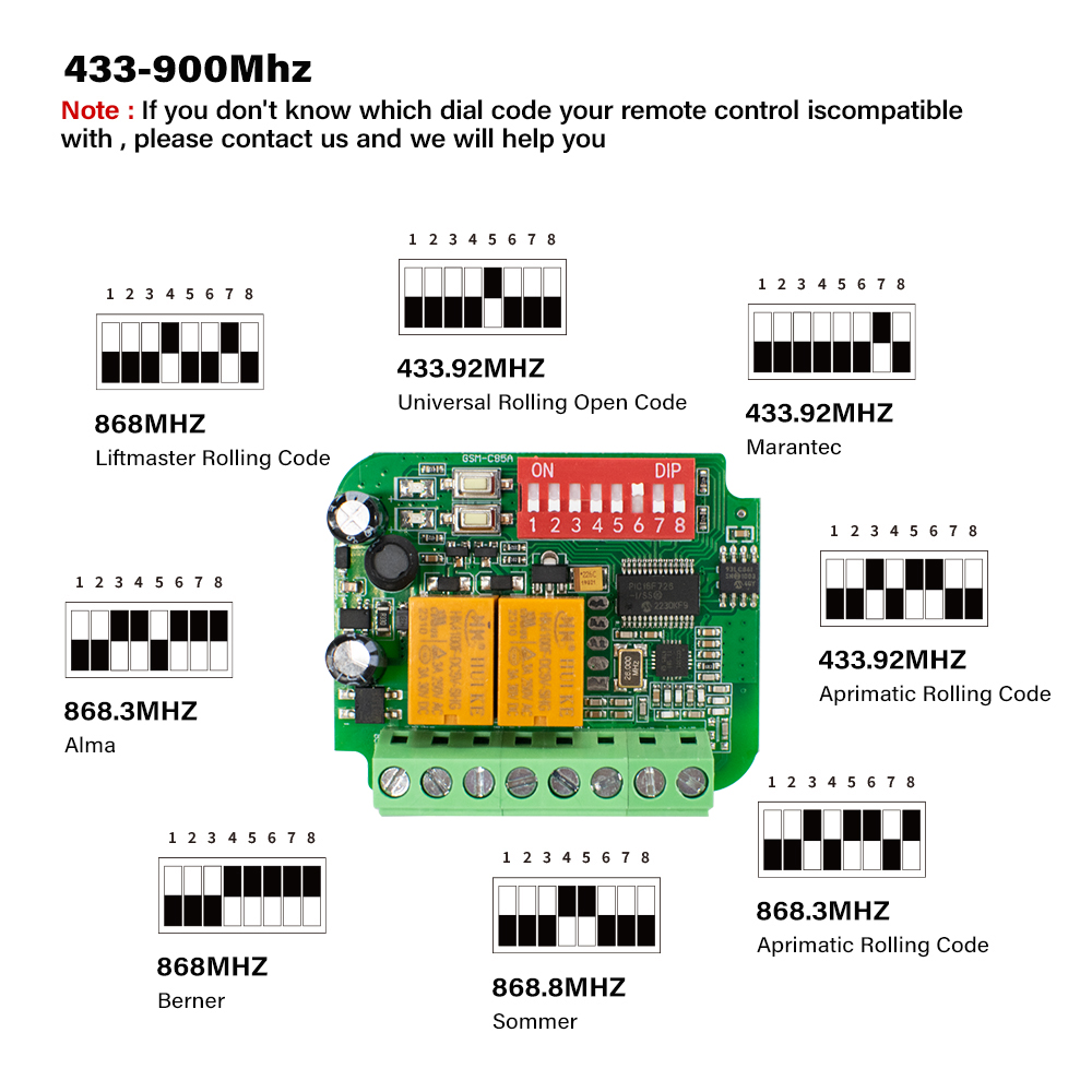 1-10pcs Universal Garage Recei - 433Mhz Receiver Module incelemesi ve fiyatı