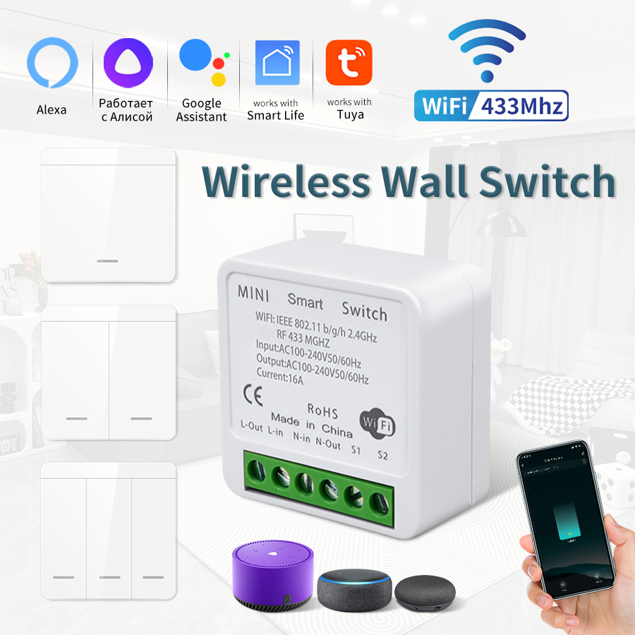 16A Tuya WiFi DIY Smart Switch - Home Automation Industry incelemesi ve fiyatı