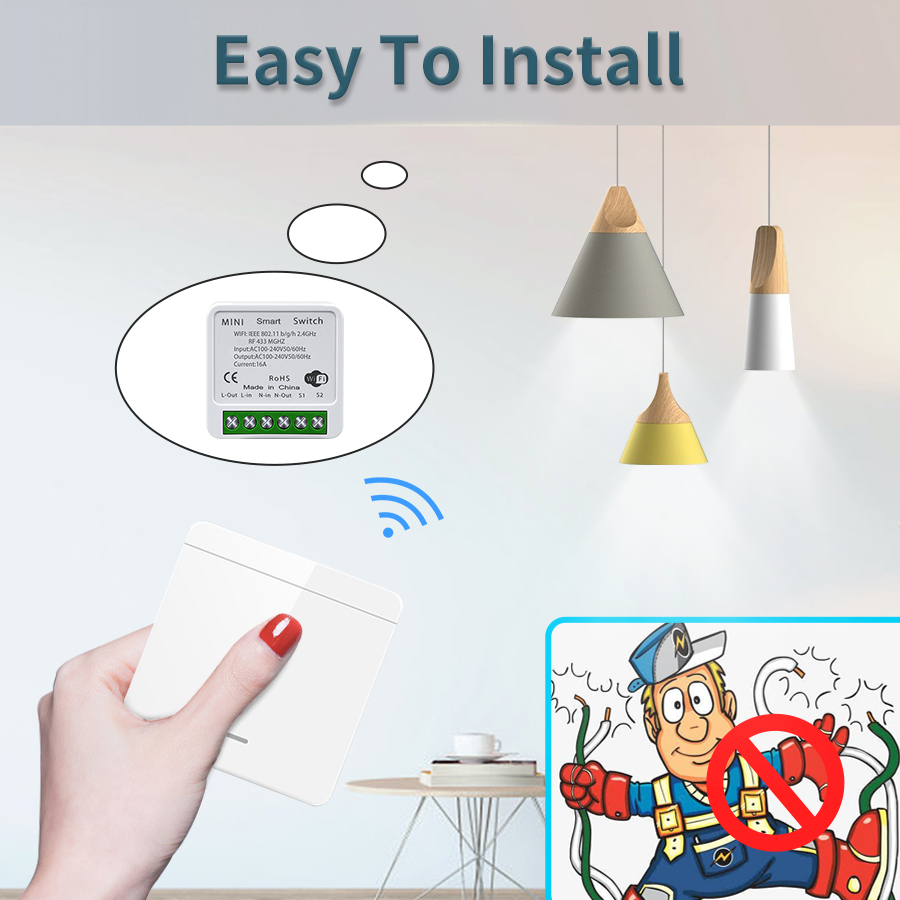 16A Tuya WiFi DIY Smart Switch - Home Automation Industry incelemesi ve fiyatı