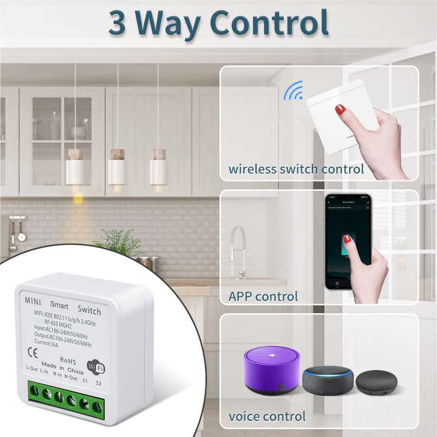 16A Tuya WiFi DIY Smart Switch - Home Automation Industry incelemesi ve fiyatı