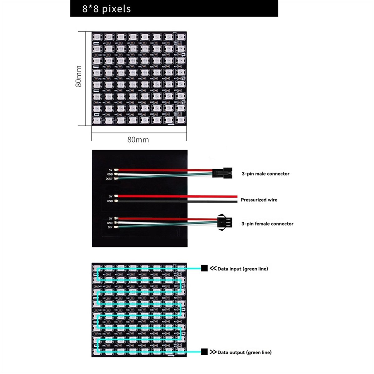 A36R WS2812B Dot Matrix Screen - Rgb Led Matrix 8X8 incelemesi ve fiyatı