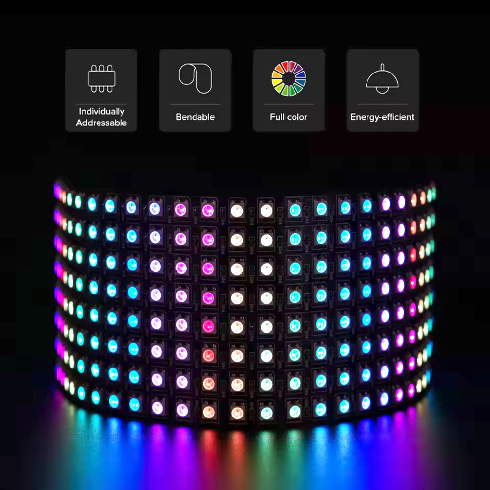 DC5V WS2812B RGB LED Panel Scr - Rgb Led Matrix 8X8 incelemesi ve fiyatı