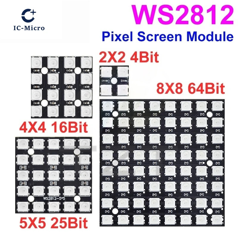 NEW WS2812 LED 5050 RGB 8x8 LE - Rgb Led Matrix 8X8 incelemesi ve fiyatı