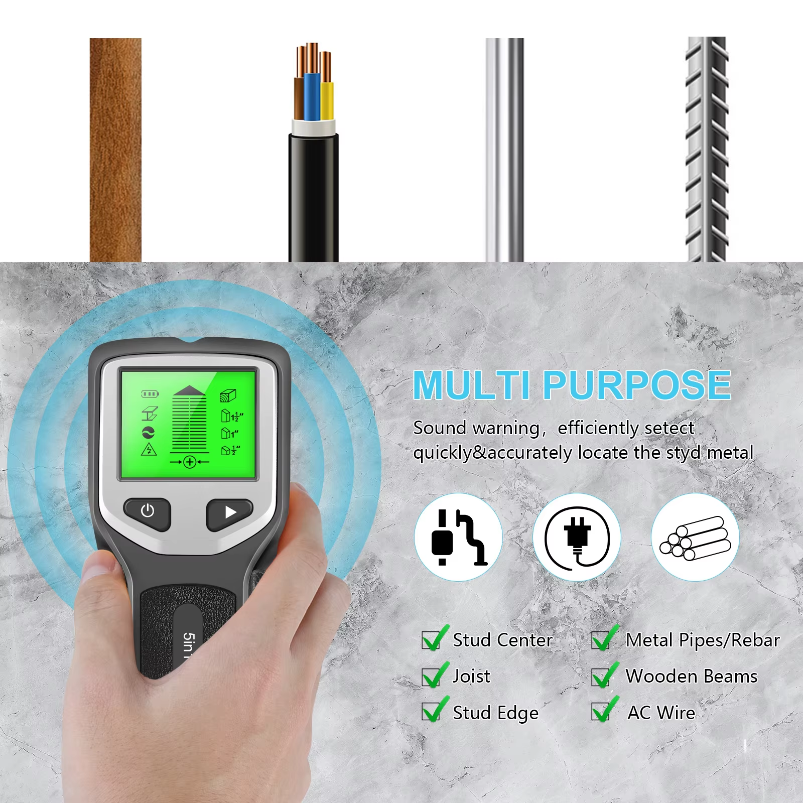 New 5-In-1 Wall Detector Handh - Water Leak Detector Wired incelemesi ve fiyatı