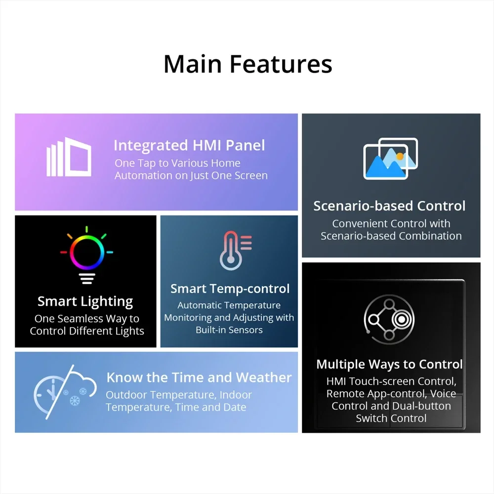 Smart Scene Wall Switch EU/US  - Home Automation Panel Diy incelemesi ve fiyatı